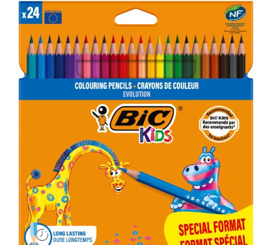 Crayons de couleur assortis Evolution Kids BIC