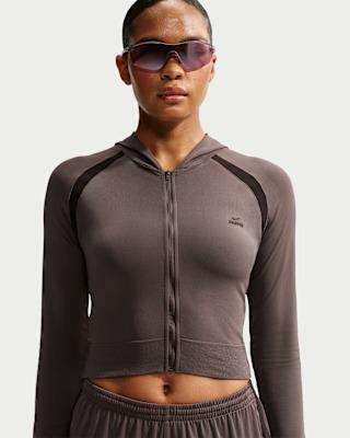 NikeSKIMS 弹力针织短款连帽卫衣 女士