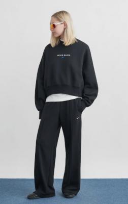 SHOX CREW 黑色圆领卫衣