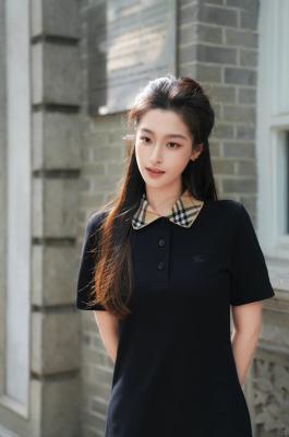Juniors Astrid Polo 连衣裙 法兰绒格纹