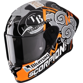 Scorpion Exo-R1 Evo Air FIM 1 Replica Aron Canet 2024 橙黑灰头盔