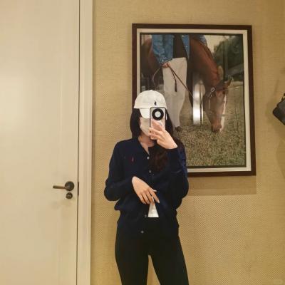 Ralph Lauren 弹力棉混纺圆领开衫 女装