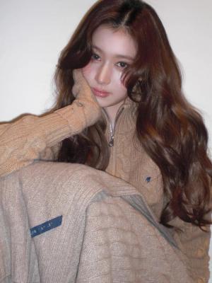 Ralph Lauren 羊毛羊绒半拉链毛衣 女款