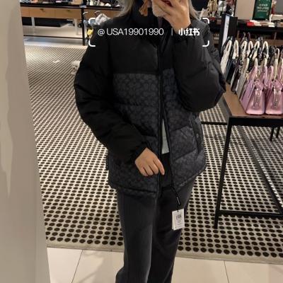 COACH 签名羽绒服 黑色