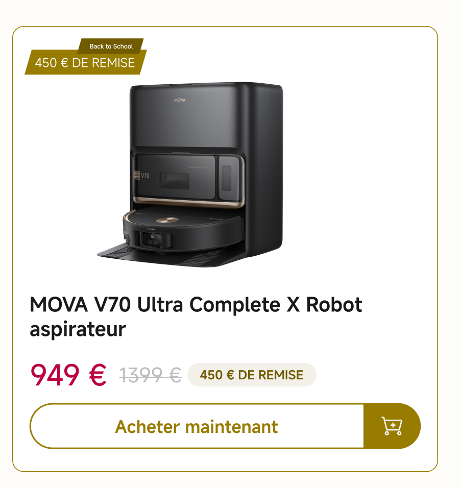 MOVA V70 Ultra Complete X 黑色扫地机器人