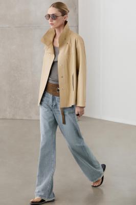 Massimo Dutti 纳帕皮衬衫 香草色