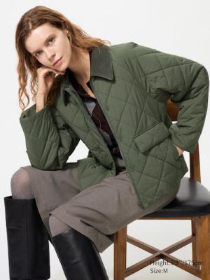UNIQLO 黑色短款绗缝女装外套