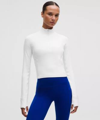Lululemon It's Rulu Ribbed 短款半拉链上衣
