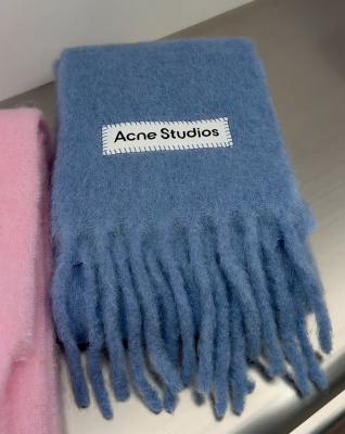 Acne Studios 格纹围巾 蓝色 LOGO