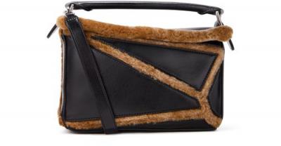 LOEWE Small Puzzle Aviator 手袋 黑色