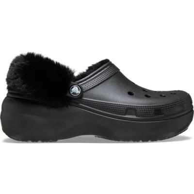 Classic Platform 毛绒内衬厚底洞洞鞋