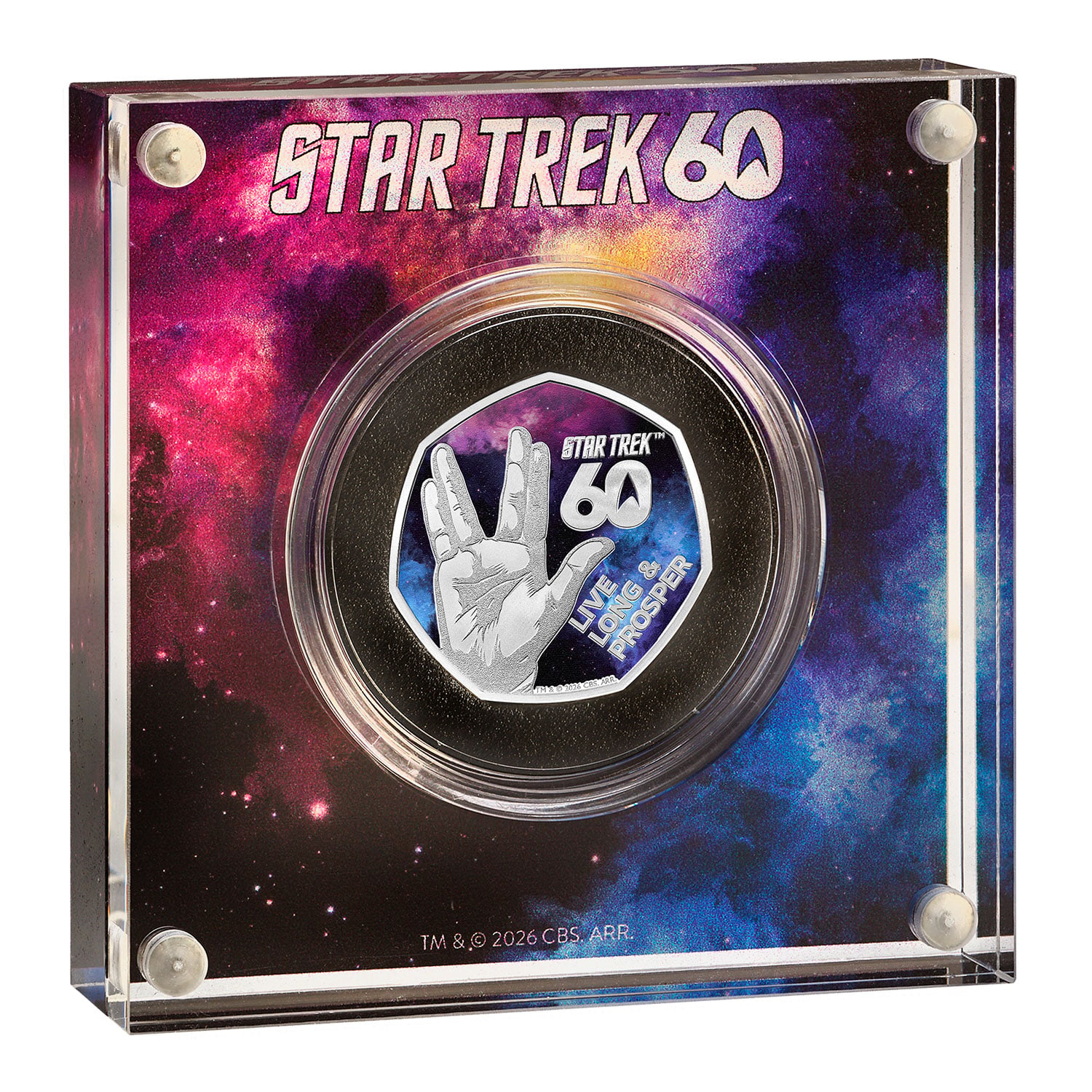 《星际迷航》60周年 50p 银质精制彩色纪念币