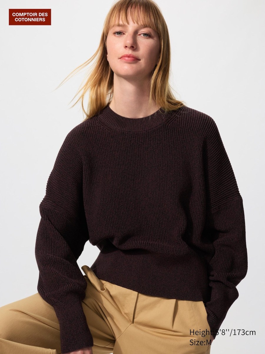 UNIQLO(Comptoir) 纯棉针织衫(深棕)
