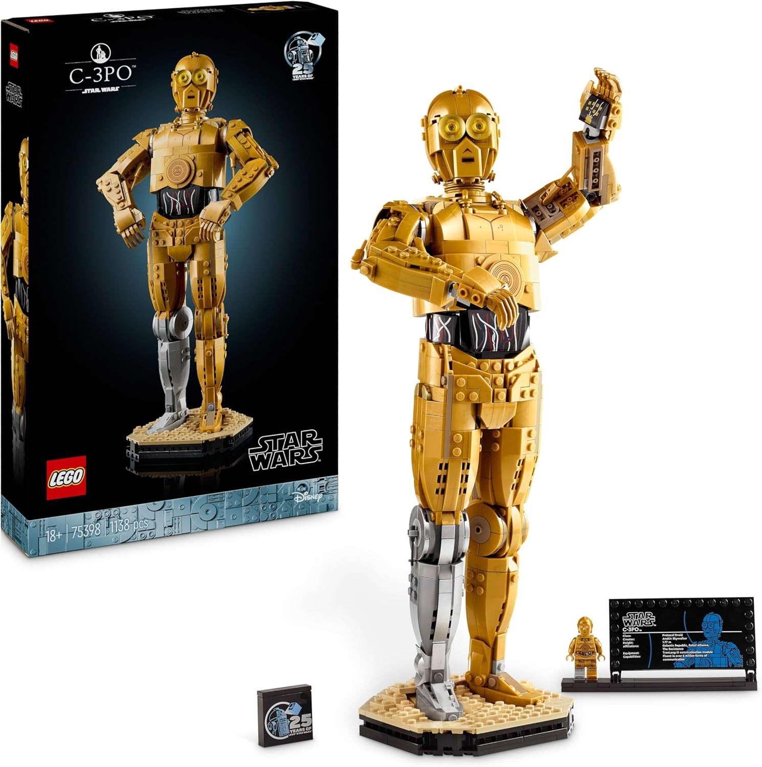 LEGO Star Wars 75398 C-3PO 收藏摆件