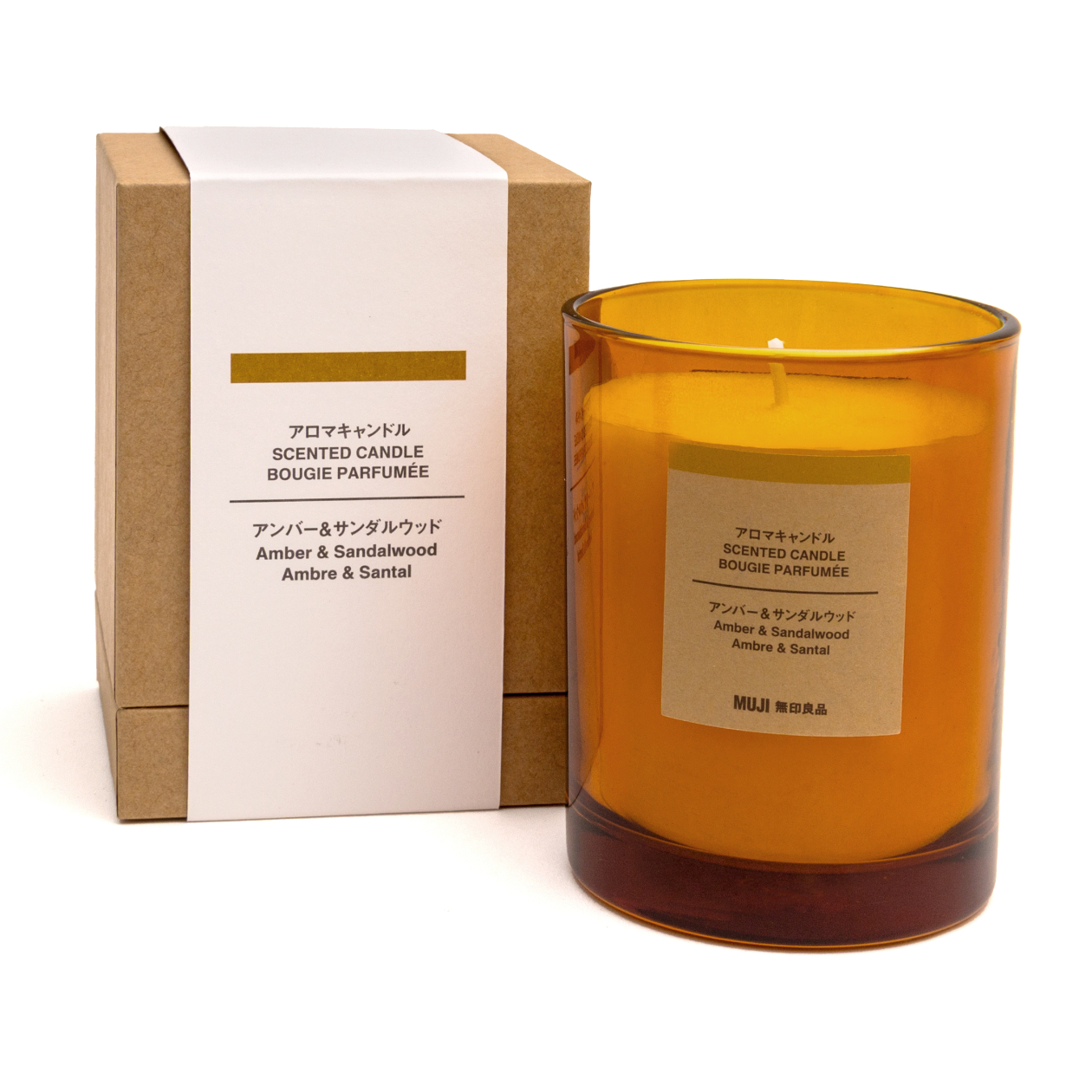 MUJI 香薰蜡烛 琥珀檀香味·单芯