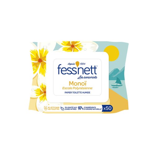 Fess'nett 湿厕纸 Monoï 香型 50片