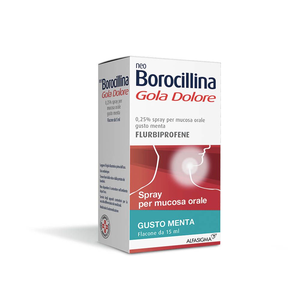 Neoborocillina 薄荷味喉咙喷雾 15ml