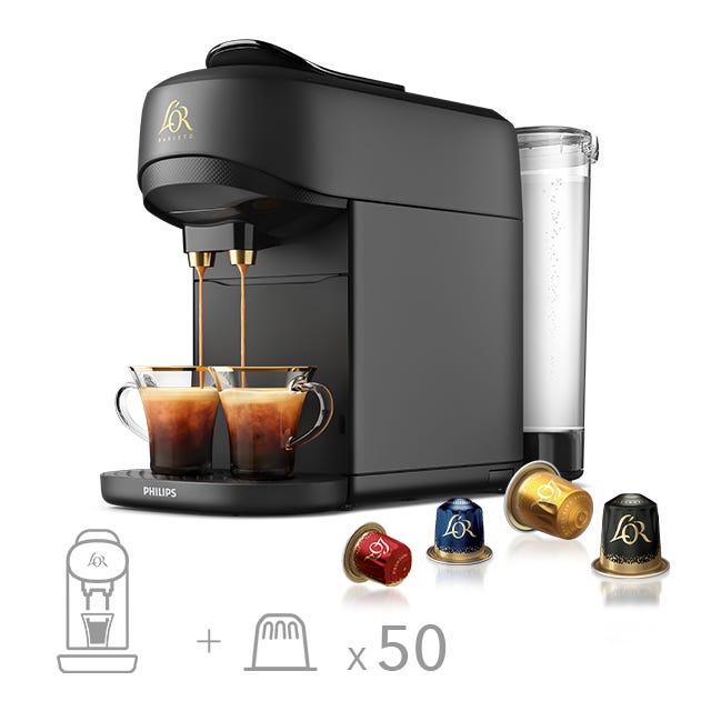 L'OR BARISTA Absolu 胶囊咖啡机(深邃黑)+50颗胶囊