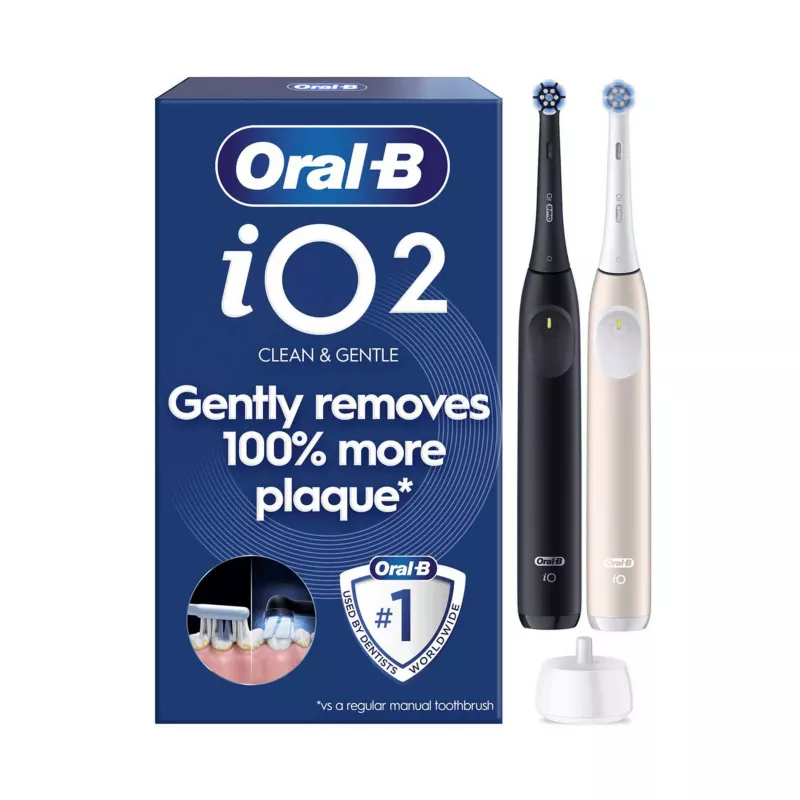 Oral-B iO2 电动牙刷双支装(黑+粉)