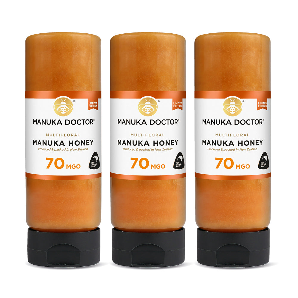 Trio Pack 70 MGO 挤压蜂蜜 500g×3瓶