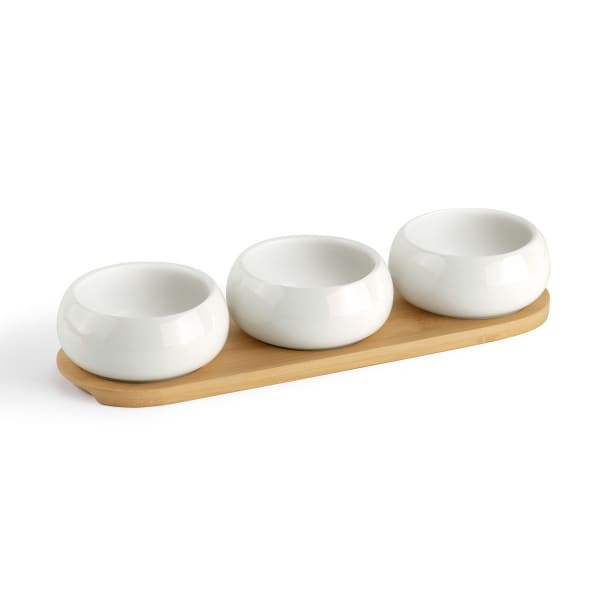 Medard de Noblat Tapas 陶瓷开胃碟3件+竹托