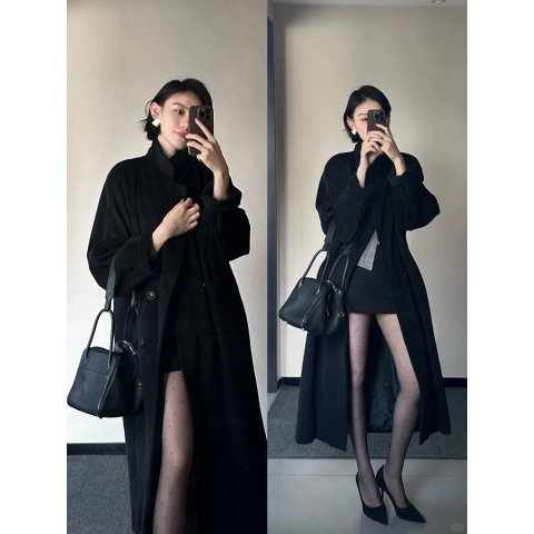Max Mara 101801 羊毛系带大衣