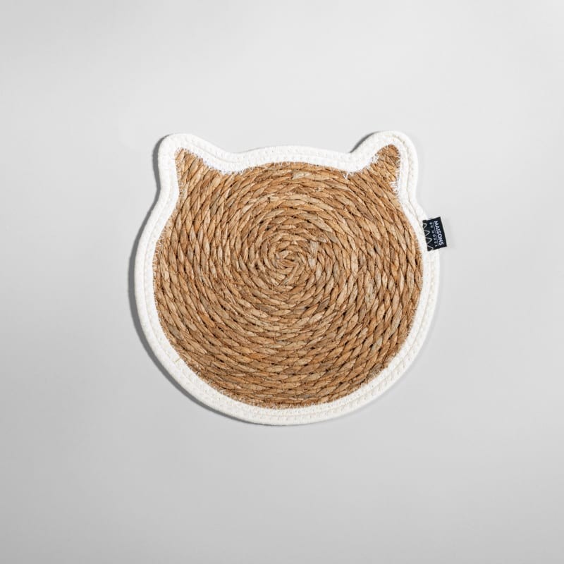 猫头造型餐垫·海草编织