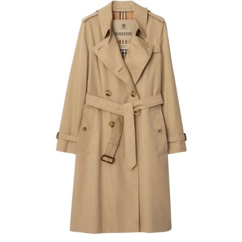Burberry Kensington 长款经典风衣 米色