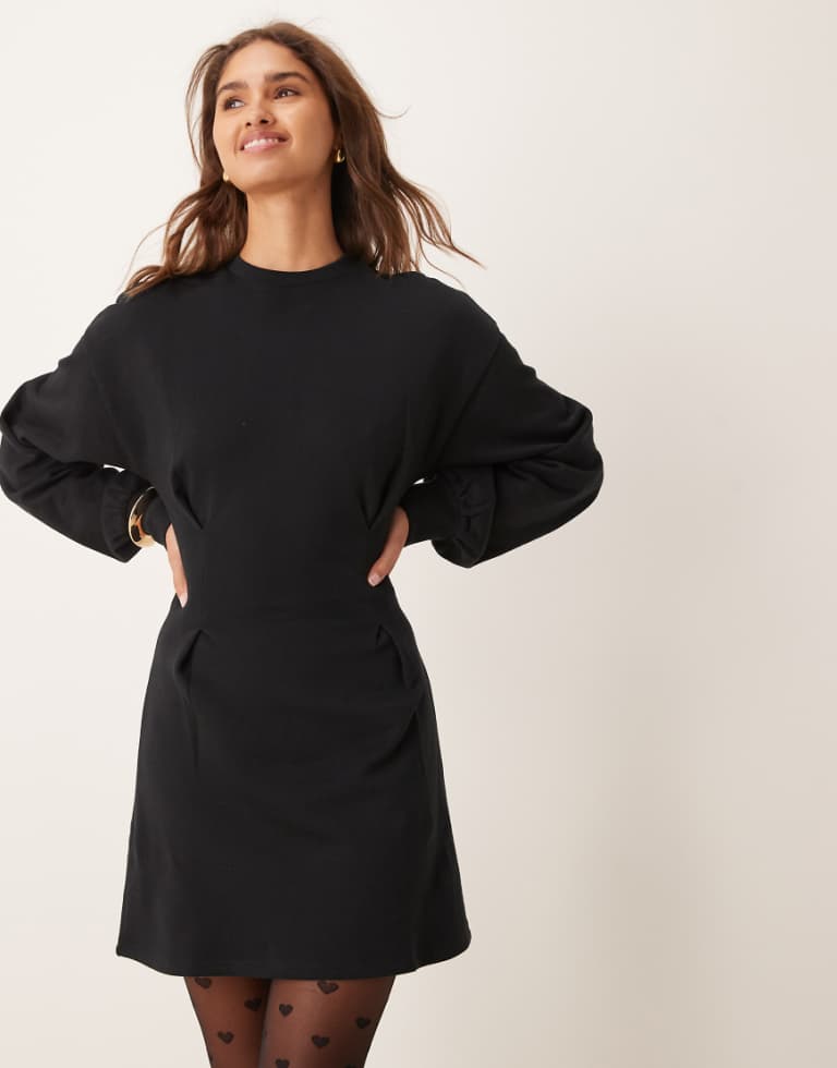 ASOS DESIGN 收腰卫衣连衣裙