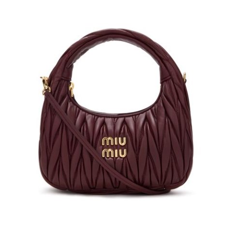 Miu Miu Wander 绗缝纳帕皮单肩包 红色