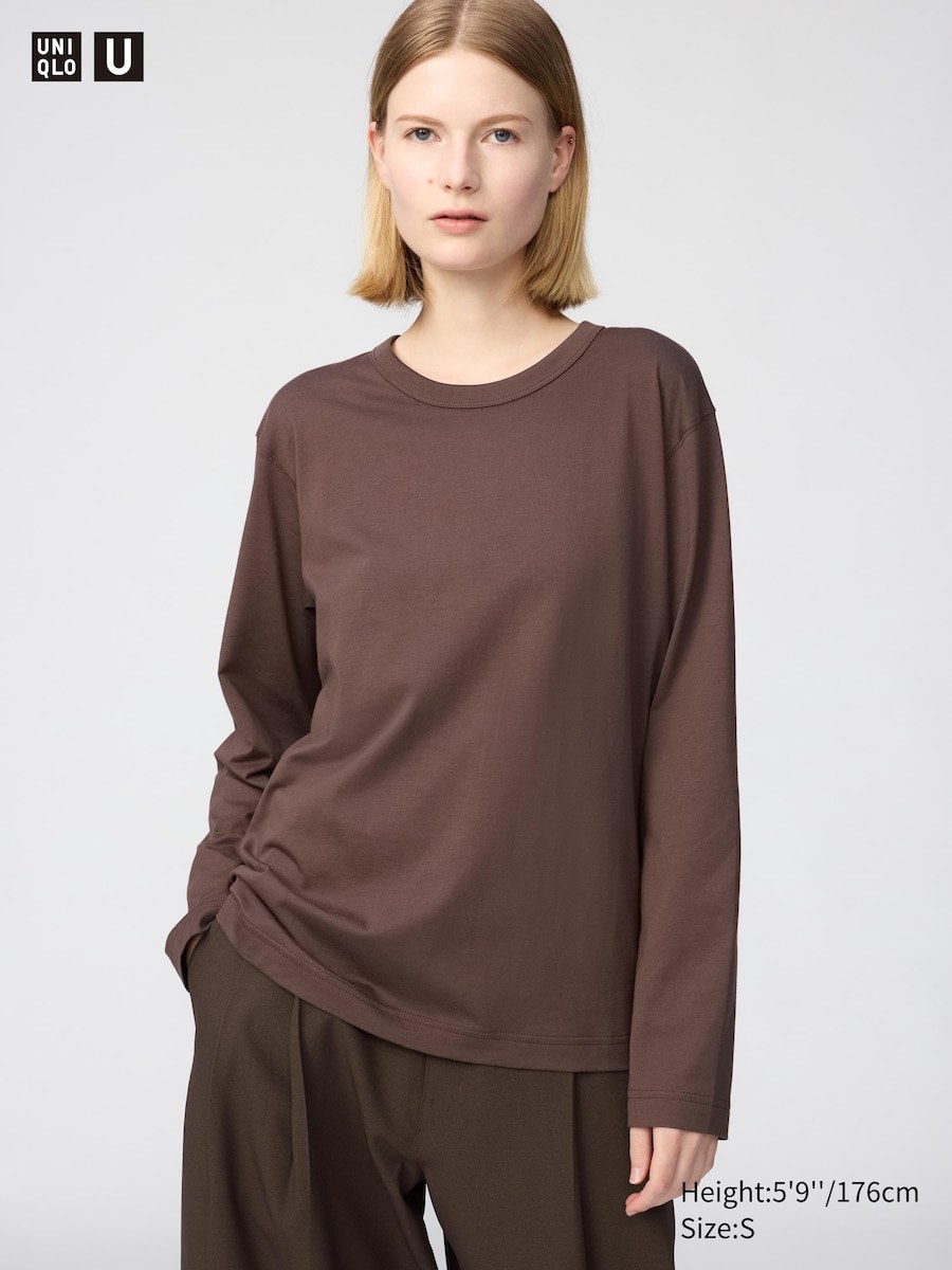 UNIQLO U SUPIMA棉长袖T(红色)