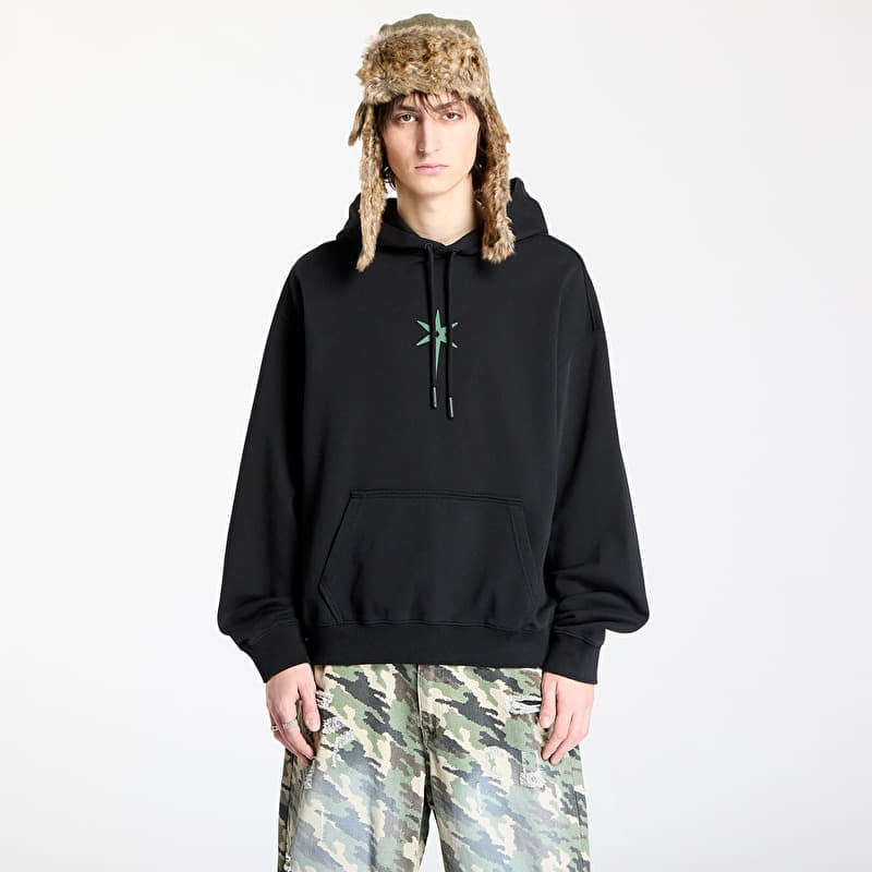 Marcelo Burlon County Goth Boxy Hoodie 黑绿