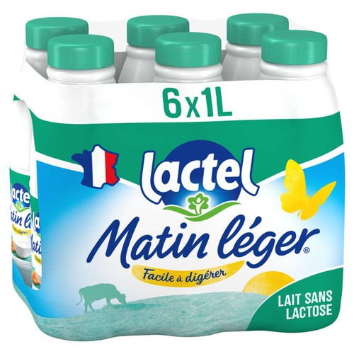 Matin Léger 无乳糖脱脂牛奶 6×1L