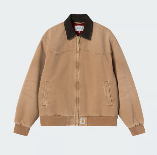 Carhartt WIP OG Santa Fe 灯芯绒领棉外套(棕)