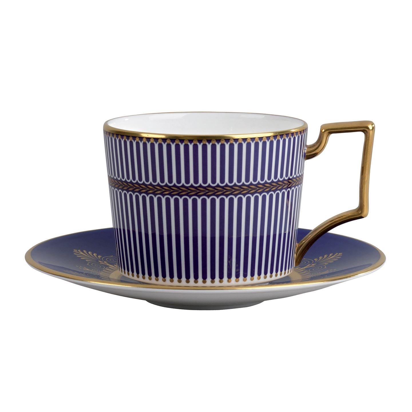 Wedgwood Anthemion Blue 茛苕蓝茶杯碟(单套)