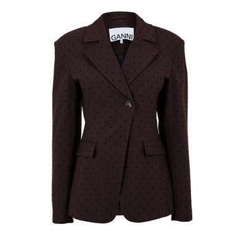 女士斑点格纹西装外套