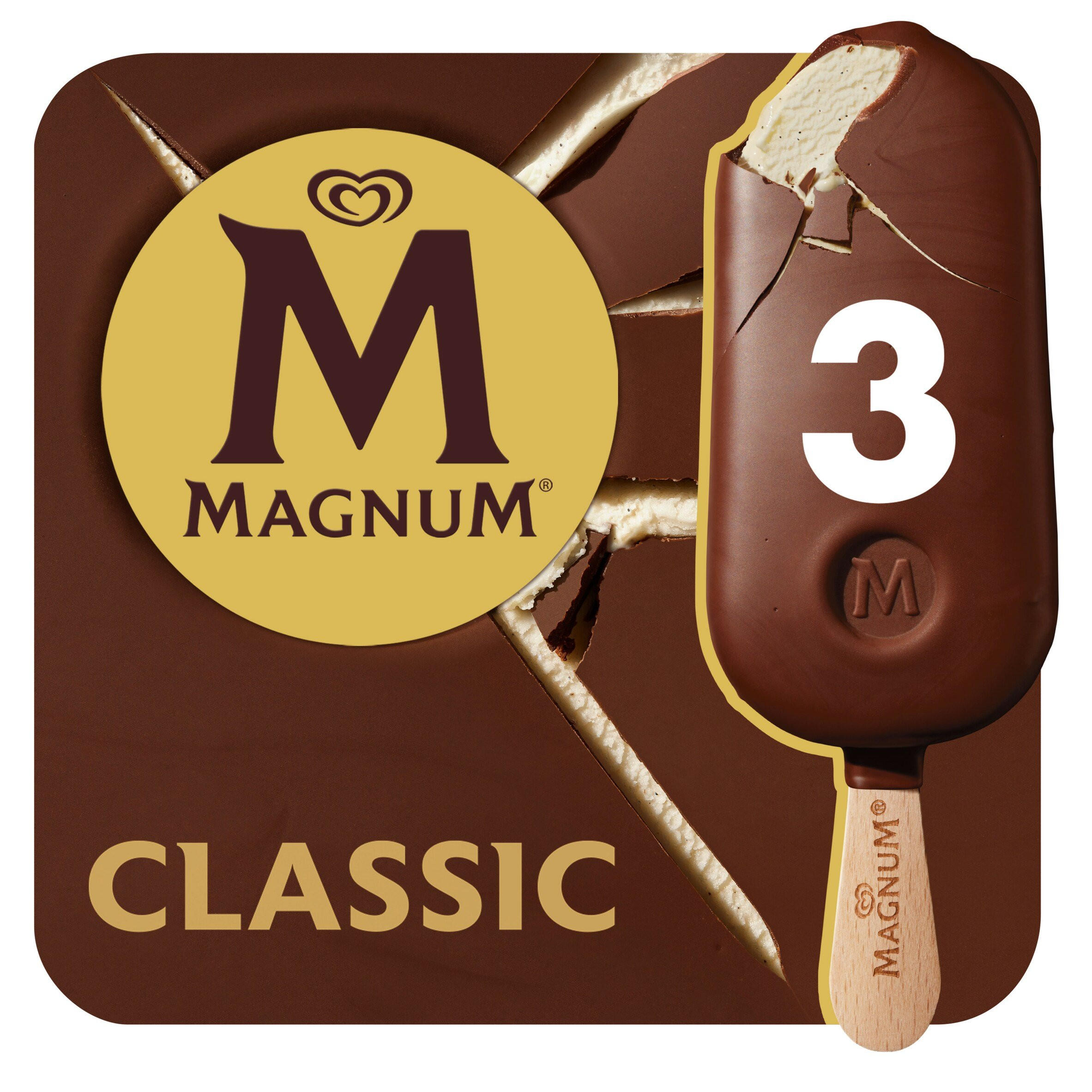 Magnum 经典脆皮冰淇淋 3 支×100ml