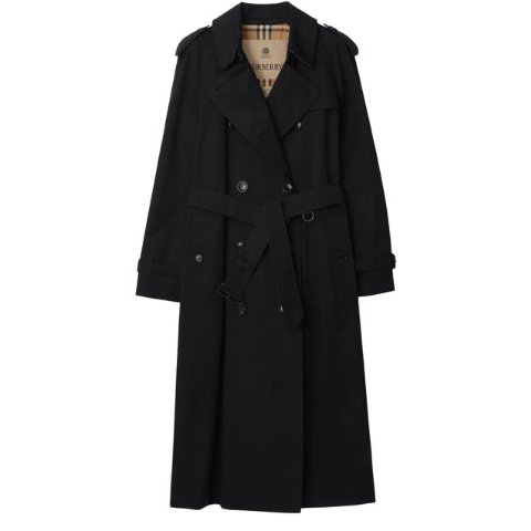 Burberry Waterloo 长款经典风衣 黑色