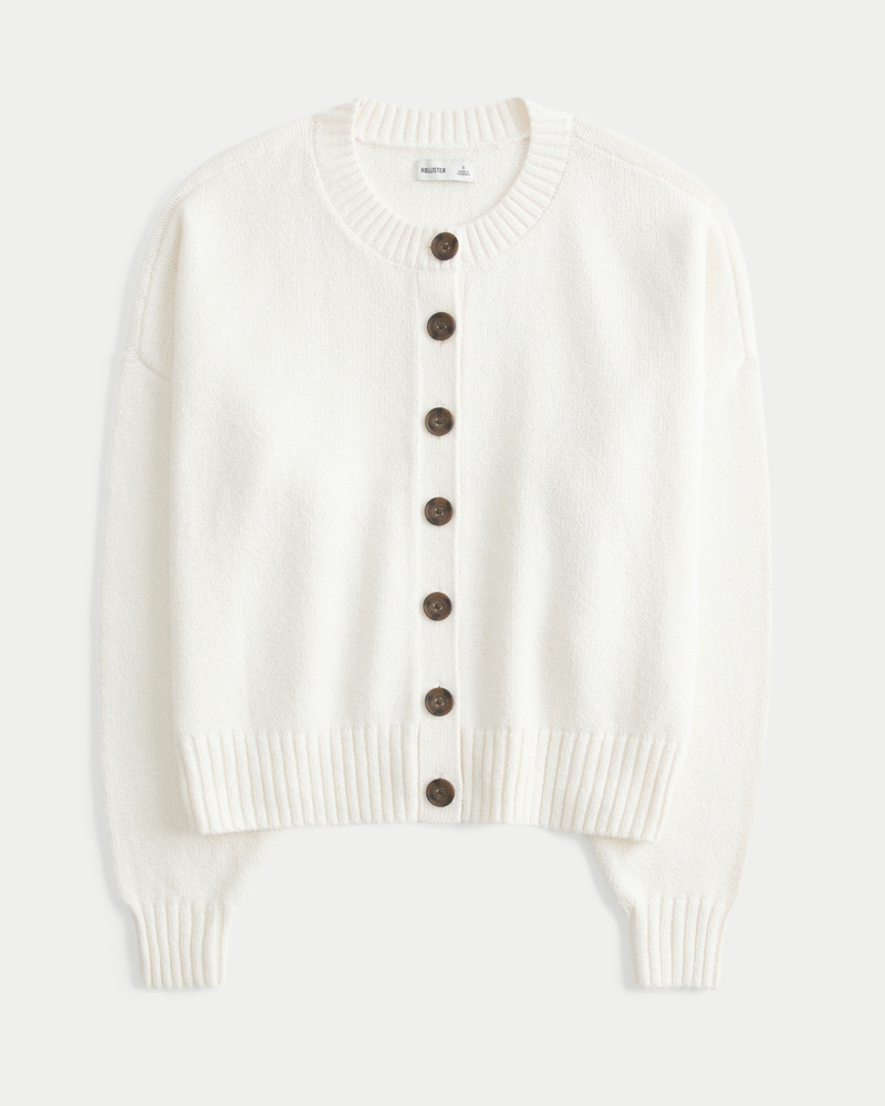 Hollister Easy Crew 开衫 奶油色