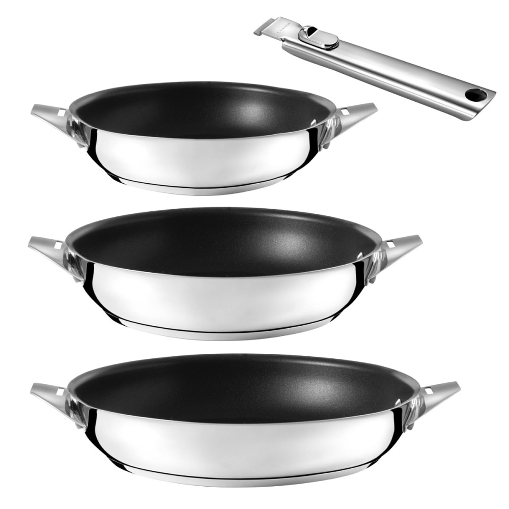 Cuisinox Eclipse 3件陶瓷煎锅(可拆手柄)