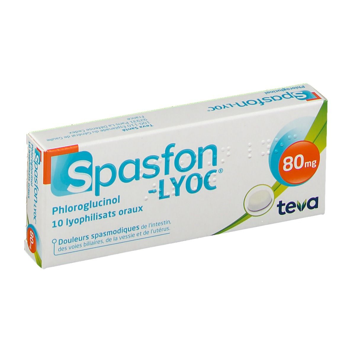 Spasfon-Lyoc 80mg 解痉止痛片
