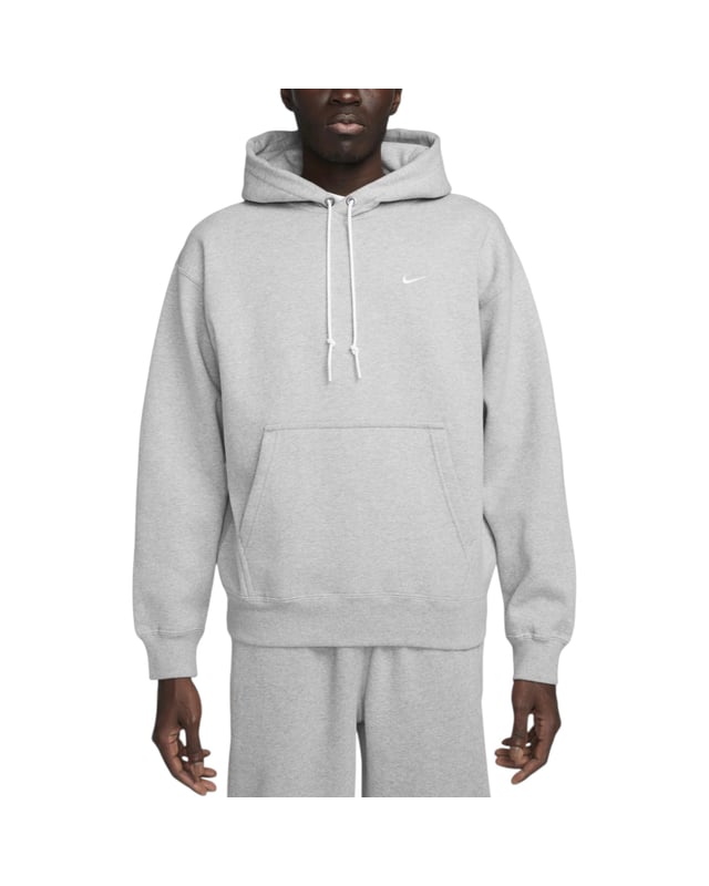 Nike Swoosh 刺绣抓绒连帽卫衣 灰
