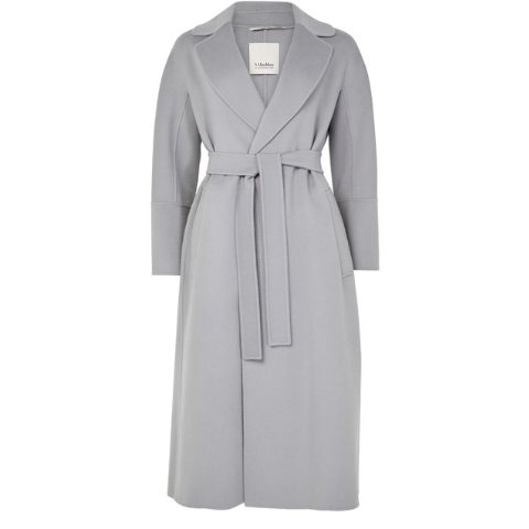 S Max Mara Longline 腰带大衣 灰色