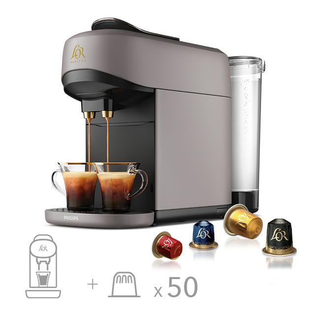 L'OR BARISTA Absolu 胶囊咖啡机(石灰灰)+50颗胶囊