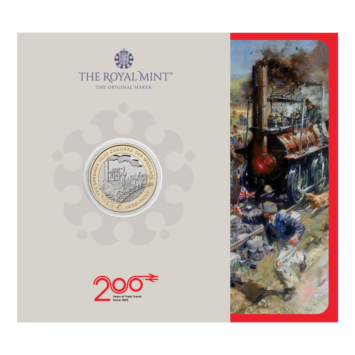 现代铁路200周年纪念 2025年英国£2纪念币