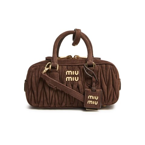Miu Miu Arcadie 绗缝麂皮小号手袋