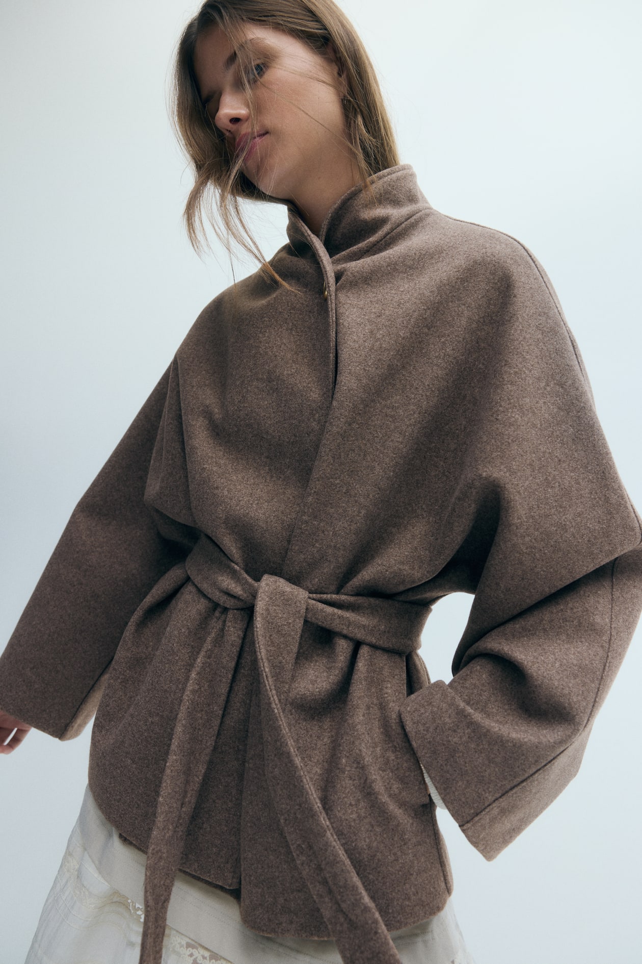 H&M 宽松毡呢外套