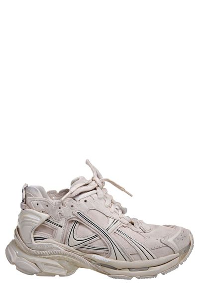Panelled Lace-Up Sneakers