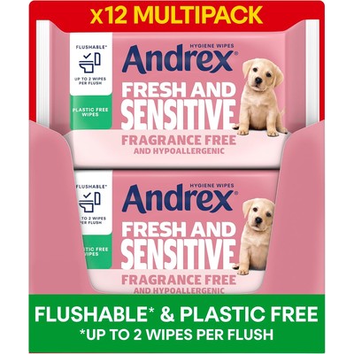 Andrex 敏感肌可冲厕湿厕纸 12包