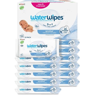 WaterWipes 唯帕丝 Sensitive+ 新生儿婴儿湿巾 12包（共720片）